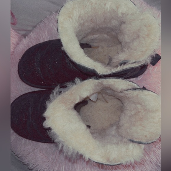 UGG CLASSIC MINI BAILEY BOW SPARKLE GLITTER BLACK BOOT US size 8 - Picture 4 of 8